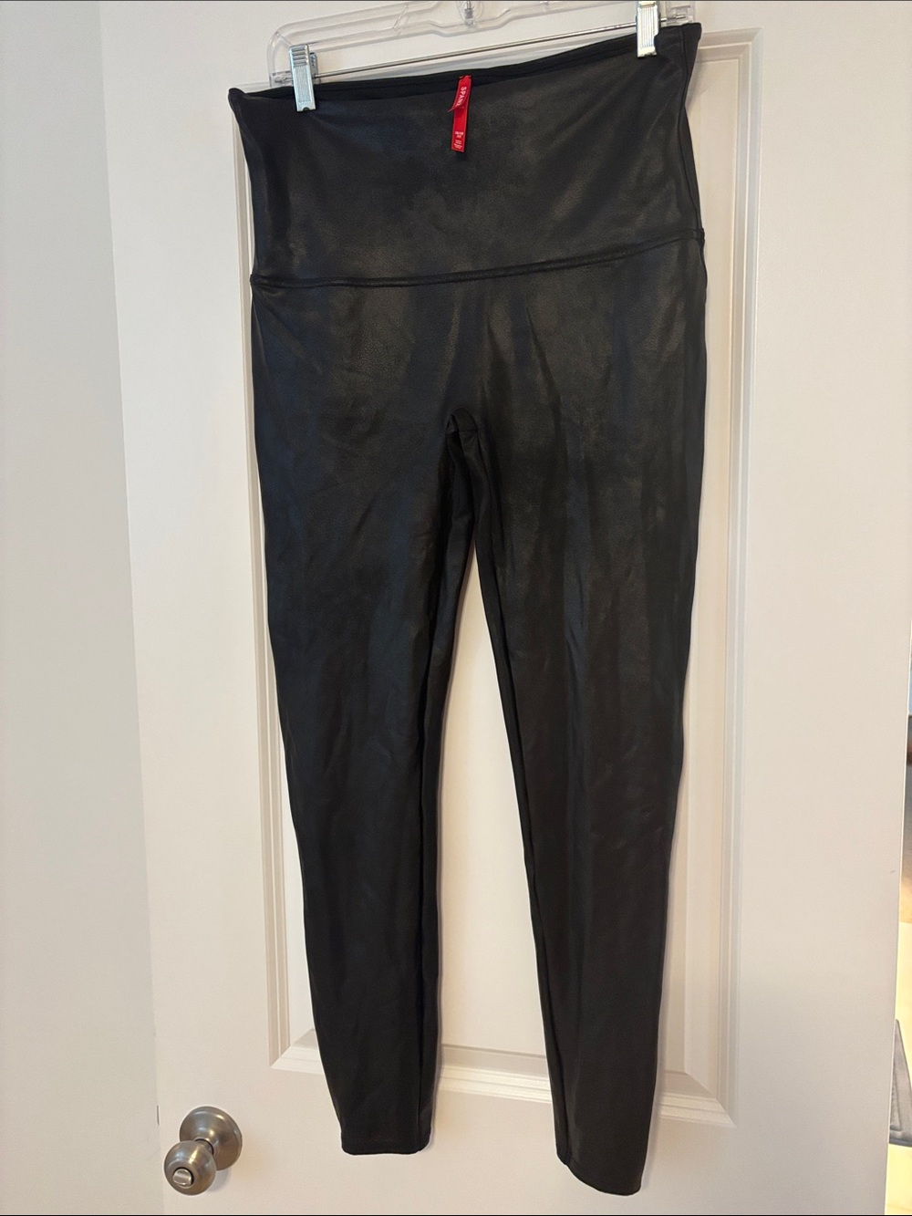 SPANX High-Rise Faux Leather Leggings in Black